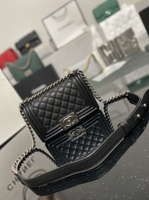 Chanel Le Boy Series Shoulder Bag, 20cm, Top Quality Leather, Silver Hardware 1 Chanel Le Boy Series Shoulder Bag, 20cm, Top Quality Leather, Silver Hardware