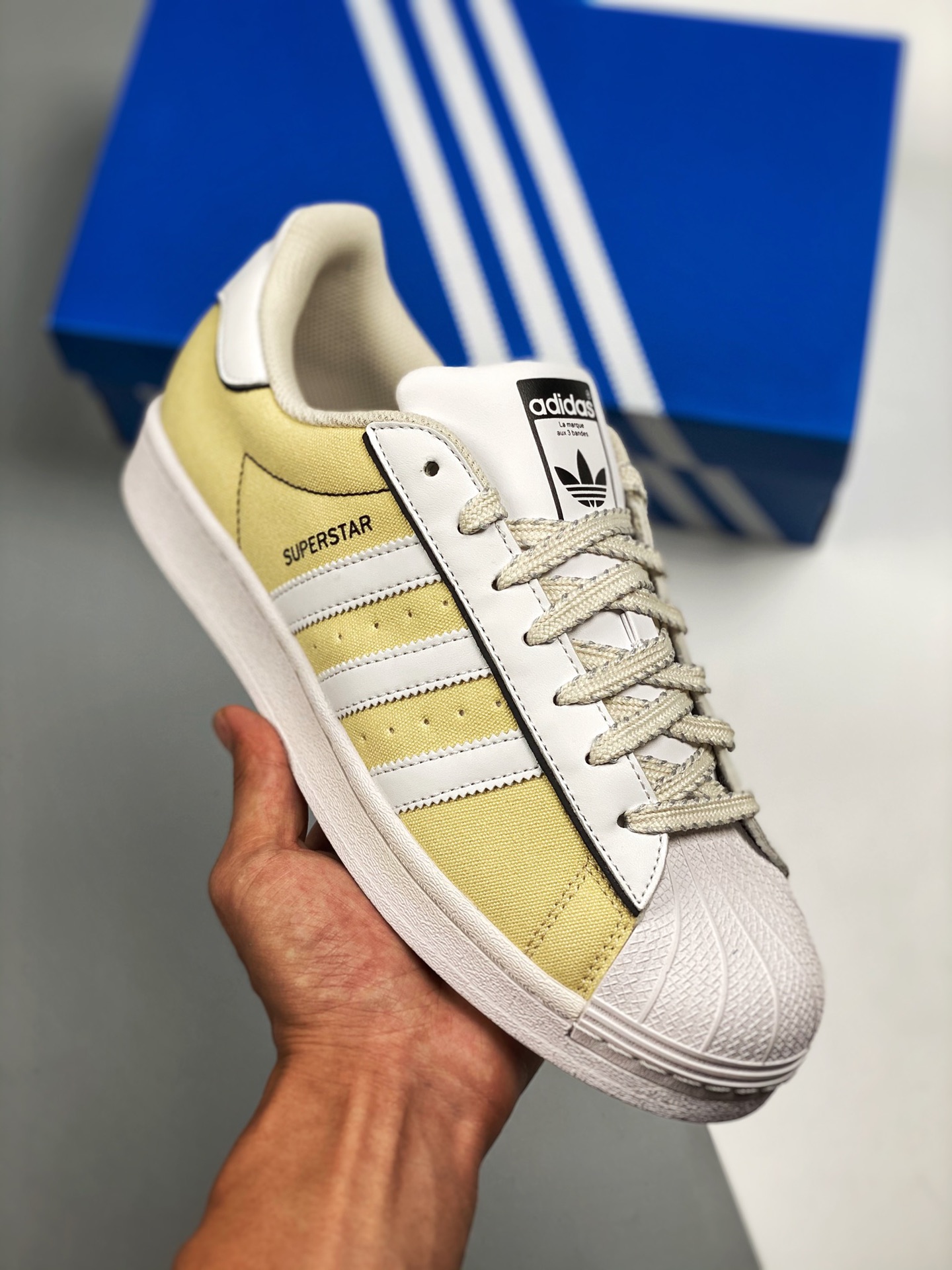 AD Superstar gris y amarillo, zapatillas de skate clásicas con punta de concha, nuevo color con plantilla Ortholite de …