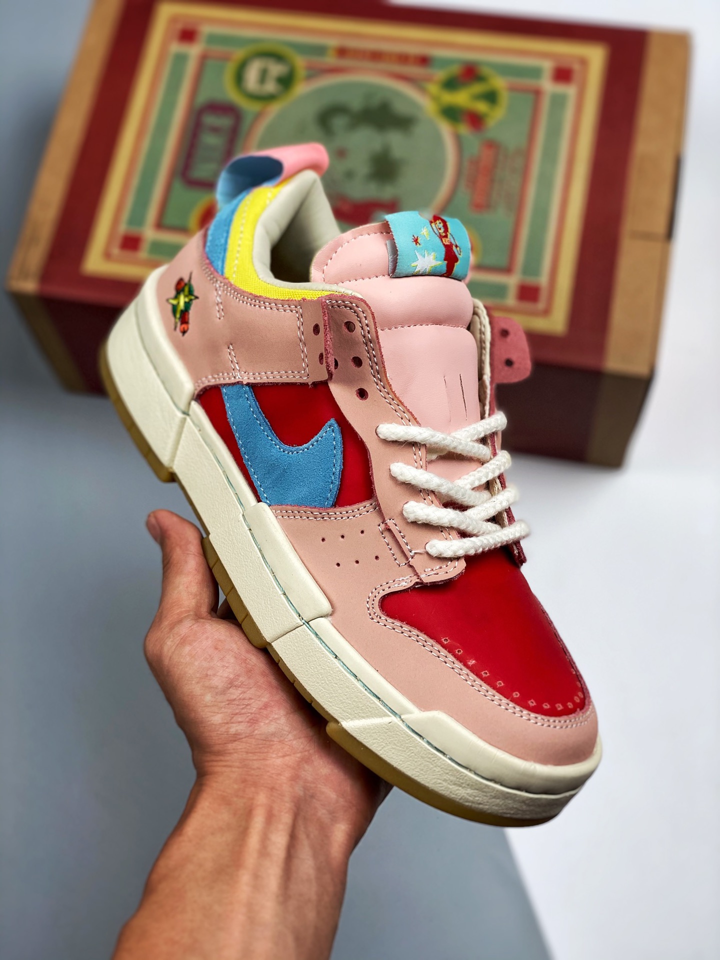 NK Dunk LOW Disrupt mocha white-orange ugly duckling, thermal reaction yin-yang skateboard shoes, real photo shipment, …