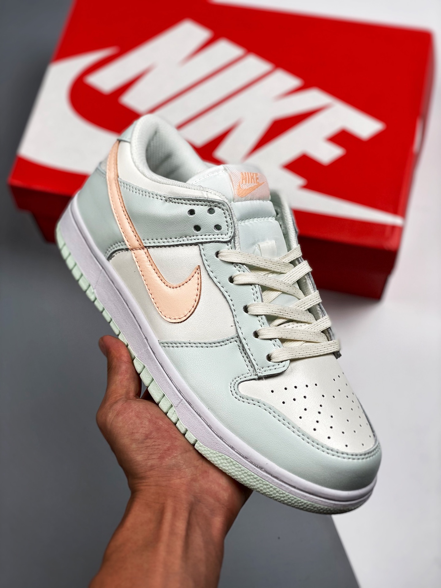 Nike Dunk SB Low light pink, mint green, top-grain leather, authentic shoe shape, great value‼️ Company-level quality, …