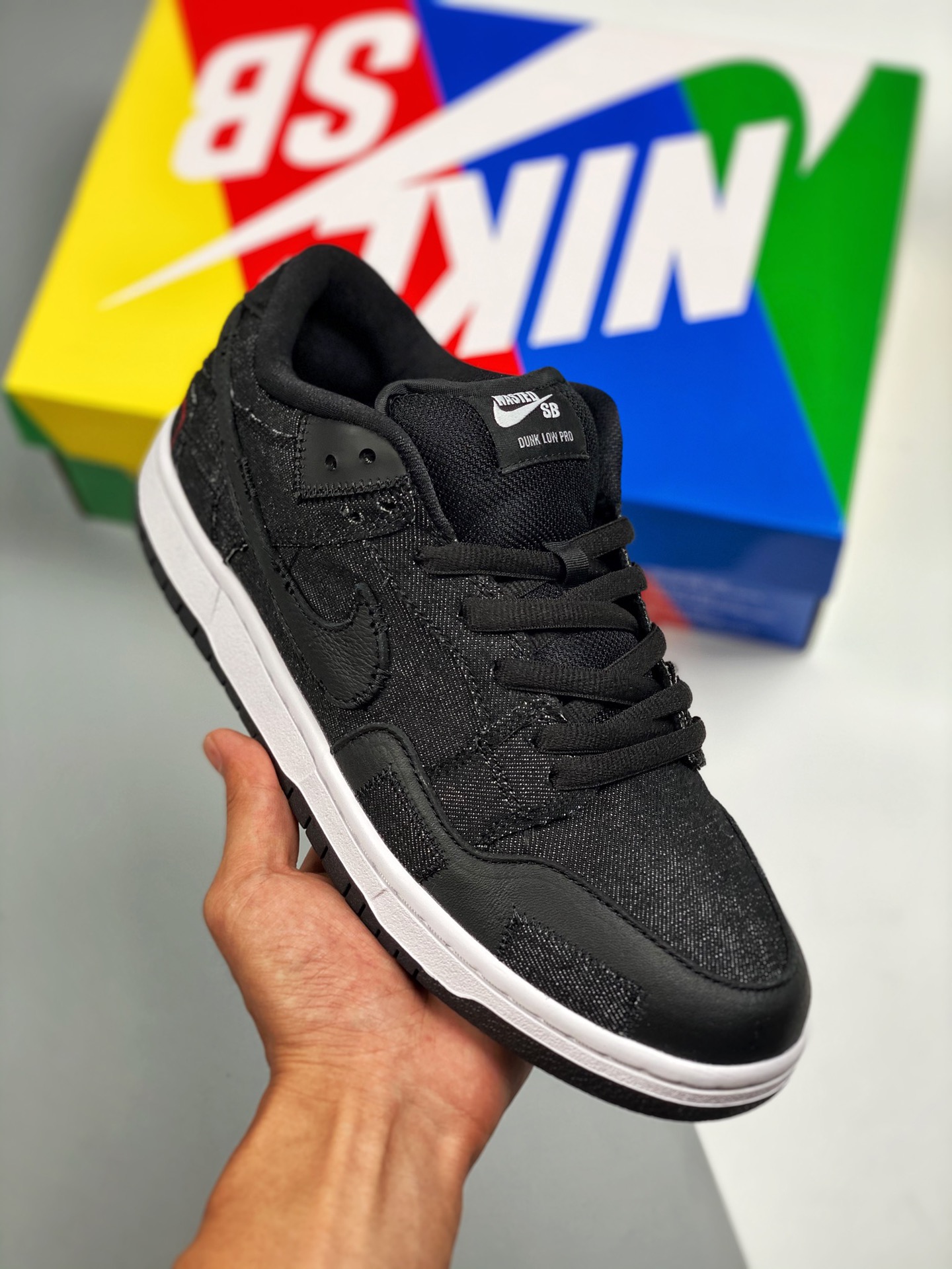 Verdy x Nike SB Dunk Low Pro black-red, Wasted Youth collaboration, pure original from major factory. Japanes…