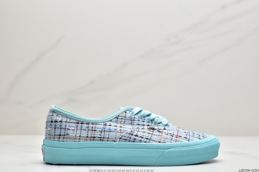 130 万斯 Vans Authentic Vault 小香风系列 精品粗呢花面料帆布鞋甜美可爱男女情侣鞋板鞋