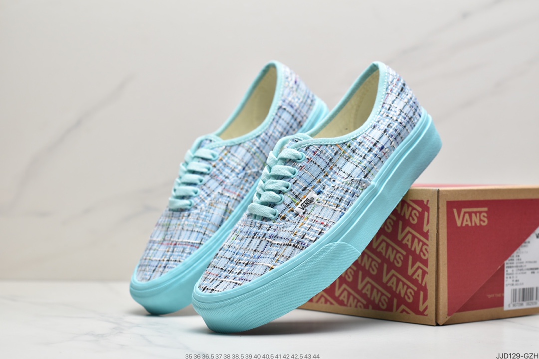 130 万斯 Vans Authentic Vault 小香风系列 精品粗呢花面料帆布鞋甜美可爱男女情侣鞋板鞋
