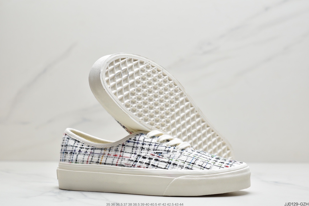 130 万斯 Vans Authentic Vault 小香风系列 精品粗呢花面料帆布鞋甜美可爱男女情侣鞋板鞋