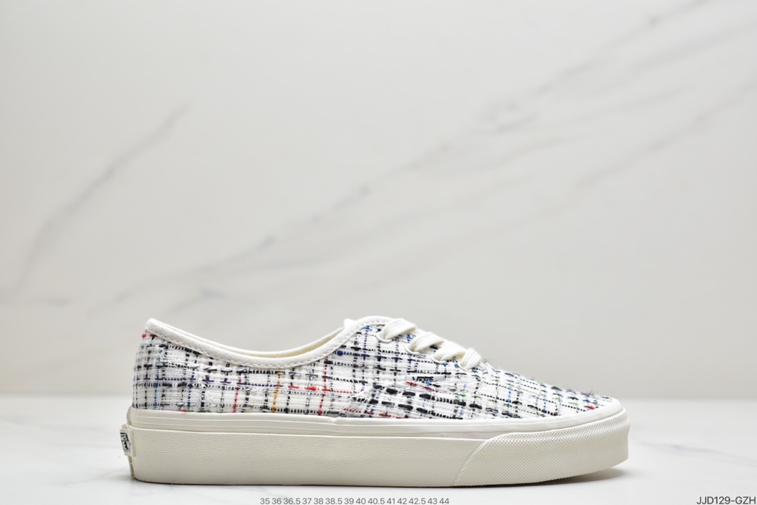130 万斯 Vans Authentic Vault 小香风系列 精品粗呢花面料帆布鞋甜美可爱男女情侣鞋板鞋