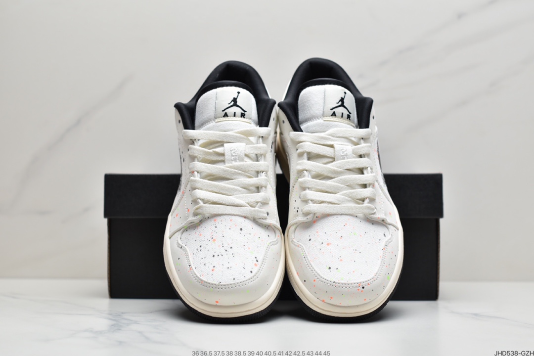 190 Air Jordan 1 Low 米白黑 泼墨 DM3528-100