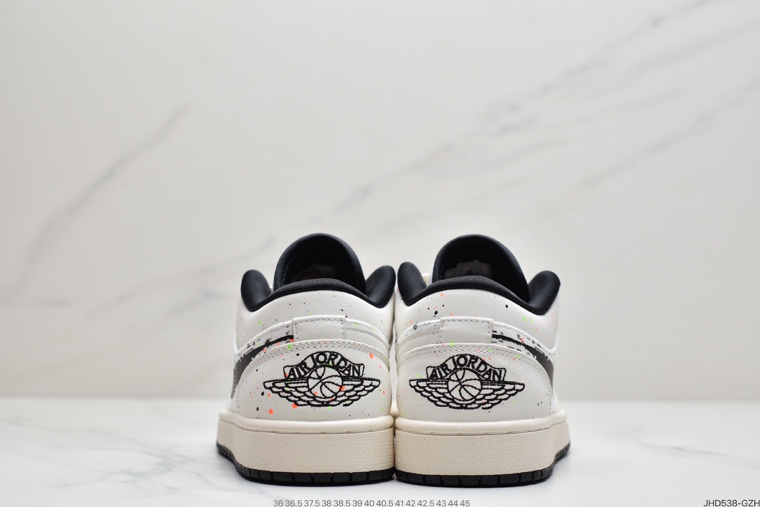 190 Air Jordan 1 Low 米白黑 泼墨 DM3528-100