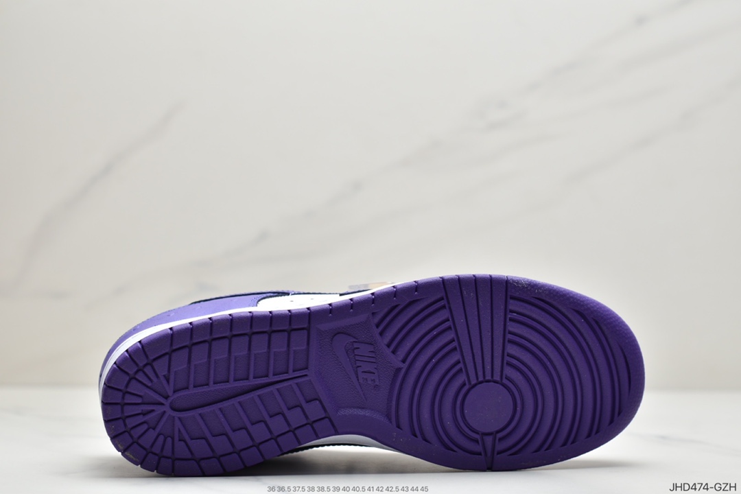 190 耐克Nike Dunk Low ” Flip The Old School ” 白紫鸳鸯倒钩撕纸 DJ4636-100
