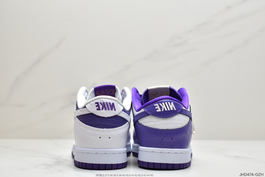 190 耐克Nike Dunk Low ” Flip The Old School ” 白紫鸳鸯倒钩撕纸 DJ4636-100