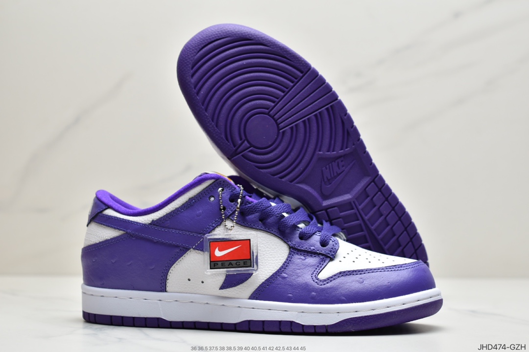 190 耐克Nike Dunk Low ” Flip The Old School ” 白紫鸳鸯倒钩撕纸 DJ4636-100