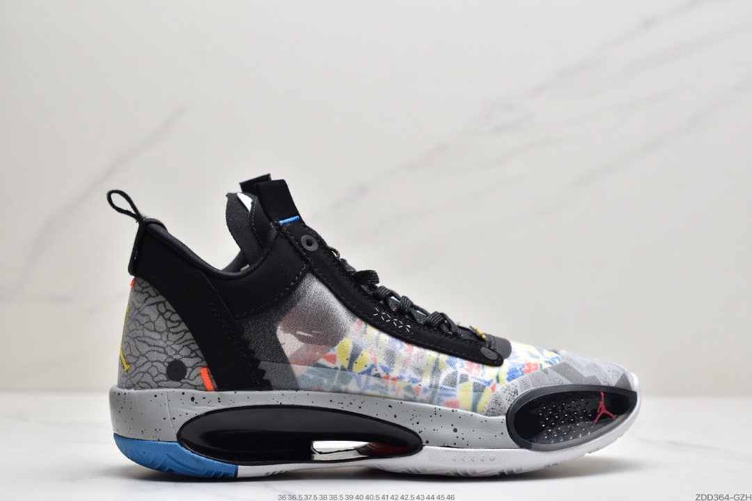 230  Air Jordan 34 SE PF “Bred” 乔丹34代低帮黑/七彩Air Jordan XXXIV SE PF 篮球鞋 CU3475-101/CU3473-001
