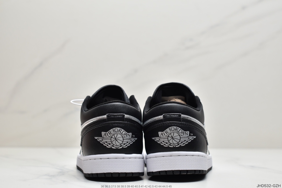 190 Air Jordan 1 Low AJ1 黑银色 黑脚趾低帮篮球鞋 CQ9951-001