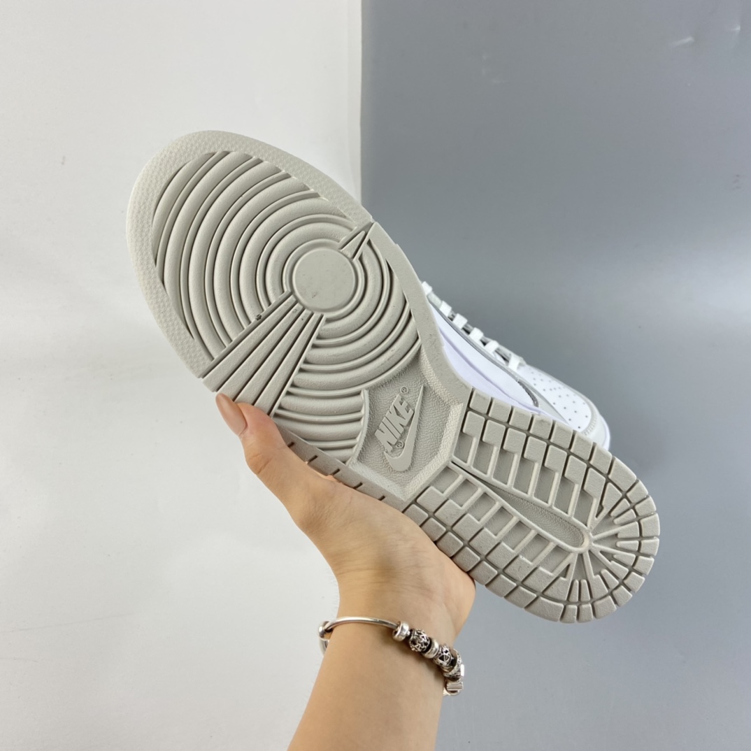 P340 Nike SB Dunk Low 扣篮系列白淡灰配色低帮休闲运动滑板鞋 DD1503-103
