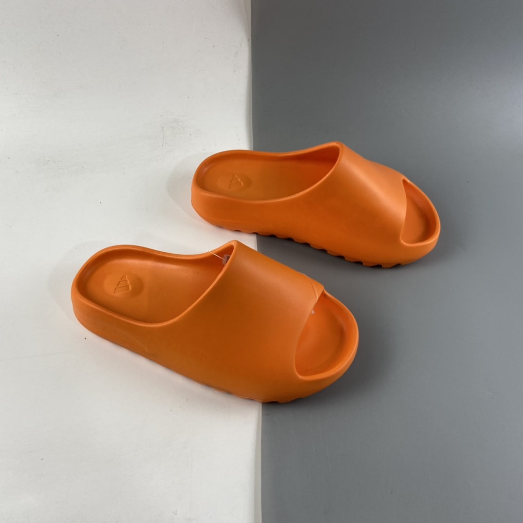 P90 Yeezy Slide”Pure”椰子户外风格沙滩涉水百搭运动穿搭拖鞋拖鞋“风暴橙”FY7346