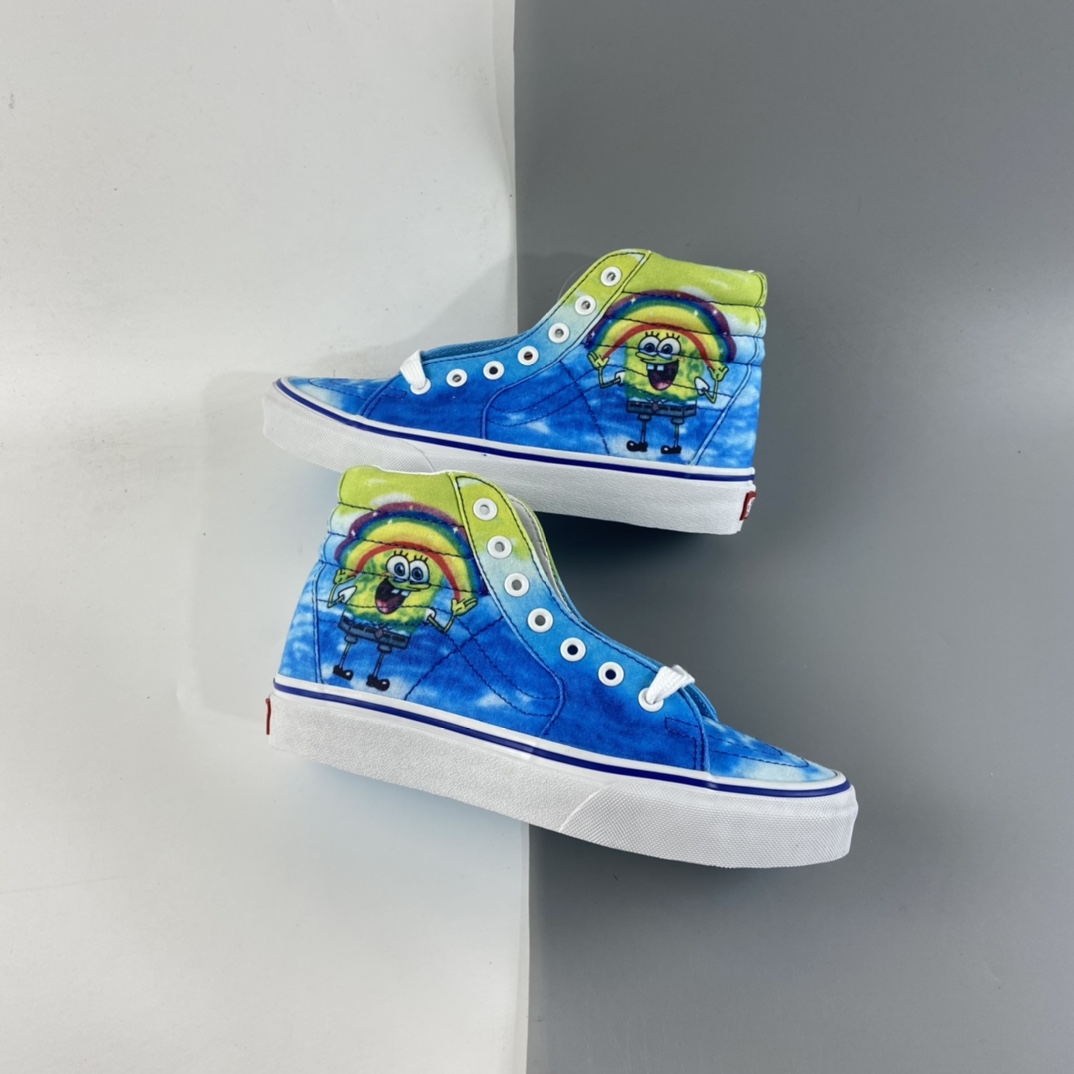 P170 海绵宝宝 x Vans Sk8-Hi 海绵宝宝联名鸳鸯粉黄  派大星男女款板鞋帆布休闲鞋 VN0A32QQZAW