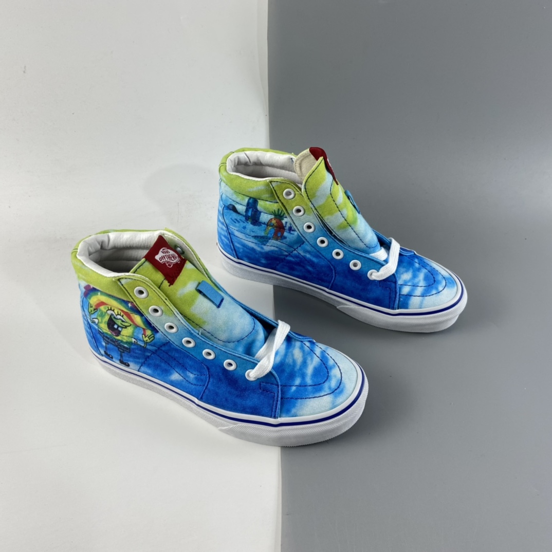 P170 海绵宝宝 x Vans Sk8-Hi 海绵宝宝联名鸳鸯粉黄  派大星男女款板鞋帆布休闲鞋 VN0A32QQZAW