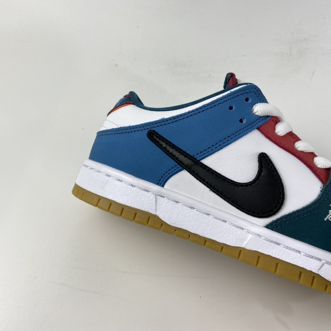 P400 Parra x Nike SB Dunk Low JB联名鸳鸯拼色 DH7695-100