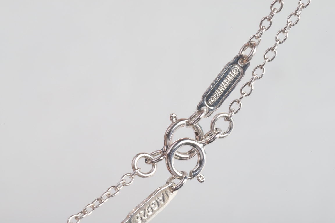 Tiffany & Co. Tiffany&Co.珐琅心形钥匙锁骨项链