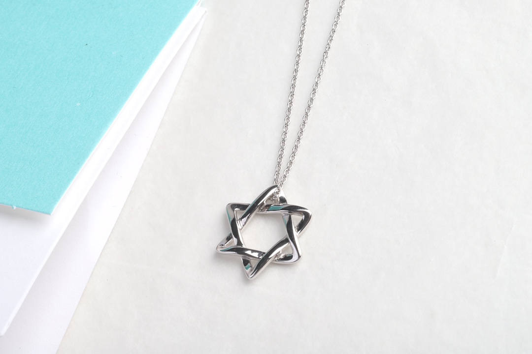 Tiffany & Co. Tiff*ny&Co. 六芒星 纯银 锁骨项链