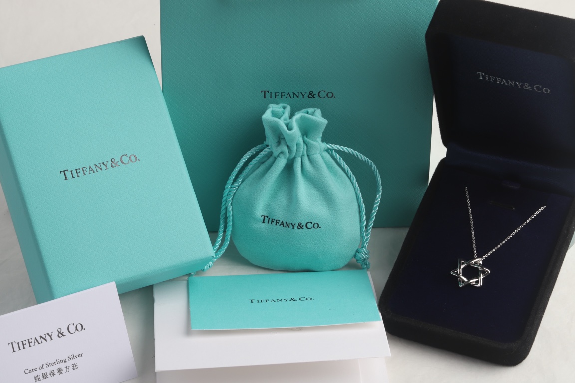 Tiffany & Co. Tiff*ny&Co. 六芒星 纯银 锁骨项链