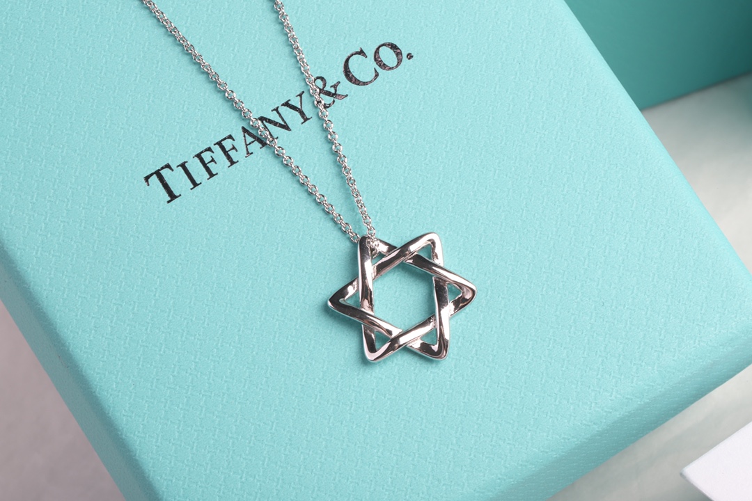 Tiffany & Co. Tiff*ny&Co. 六芒星 纯银 锁骨项链