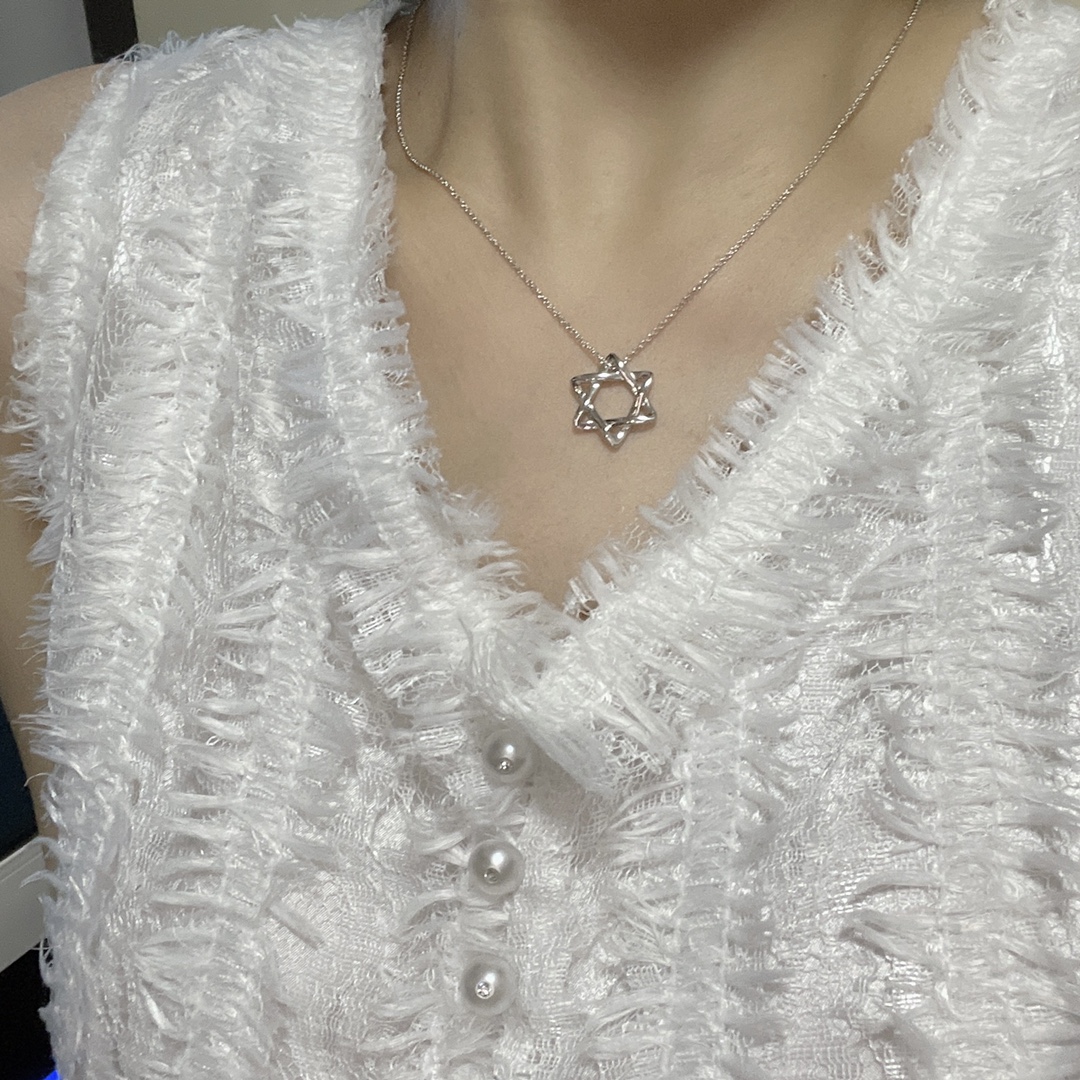 Tiffany & Co. Tiff*ny&Co. 六芒星 纯银 锁骨项链