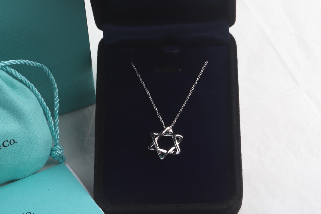 Tiffany & Co. Tiff*ny&Co. 六芒星 纯银 锁骨项链