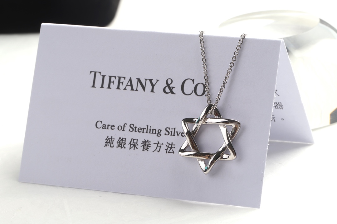 Tiffany & Co. Tiff*ny&Co. 六芒星 纯银 锁骨项链
