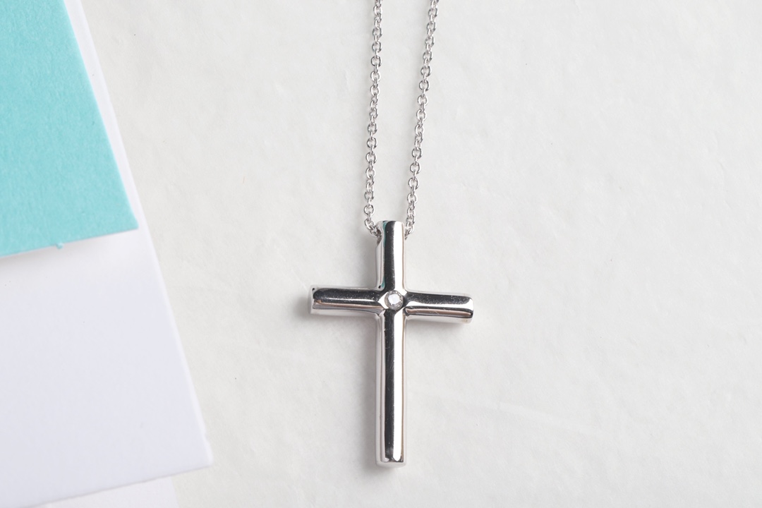 Tiffany & Co. Tiffany&Co. 纯银十字架锁骨项链
