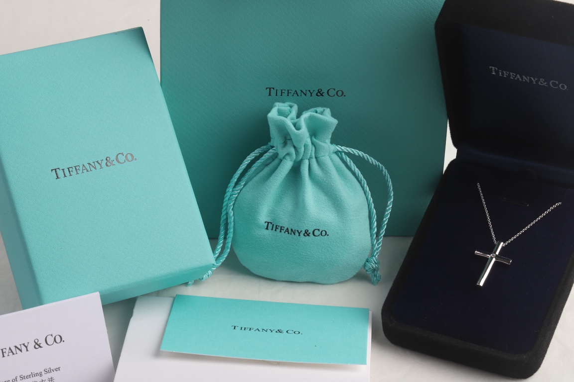 Tiffany & Co. Tiffany&Co. 纯银十字架锁骨项链