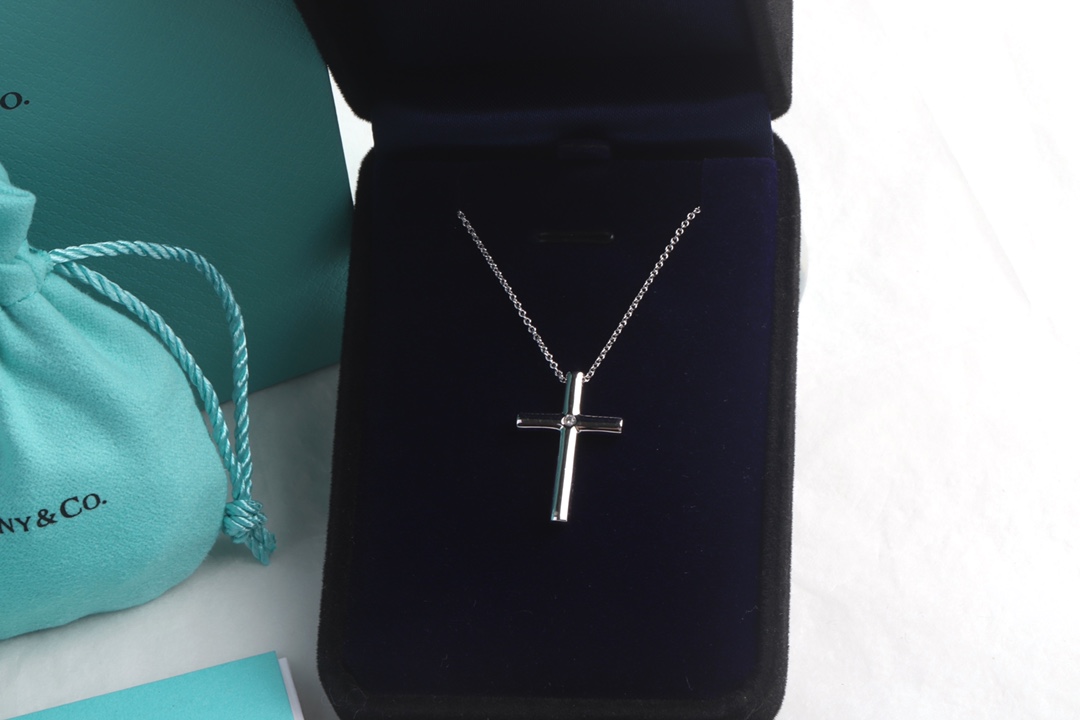 Tiffany & Co. Tiffany&Co. 纯银十字架锁骨项链