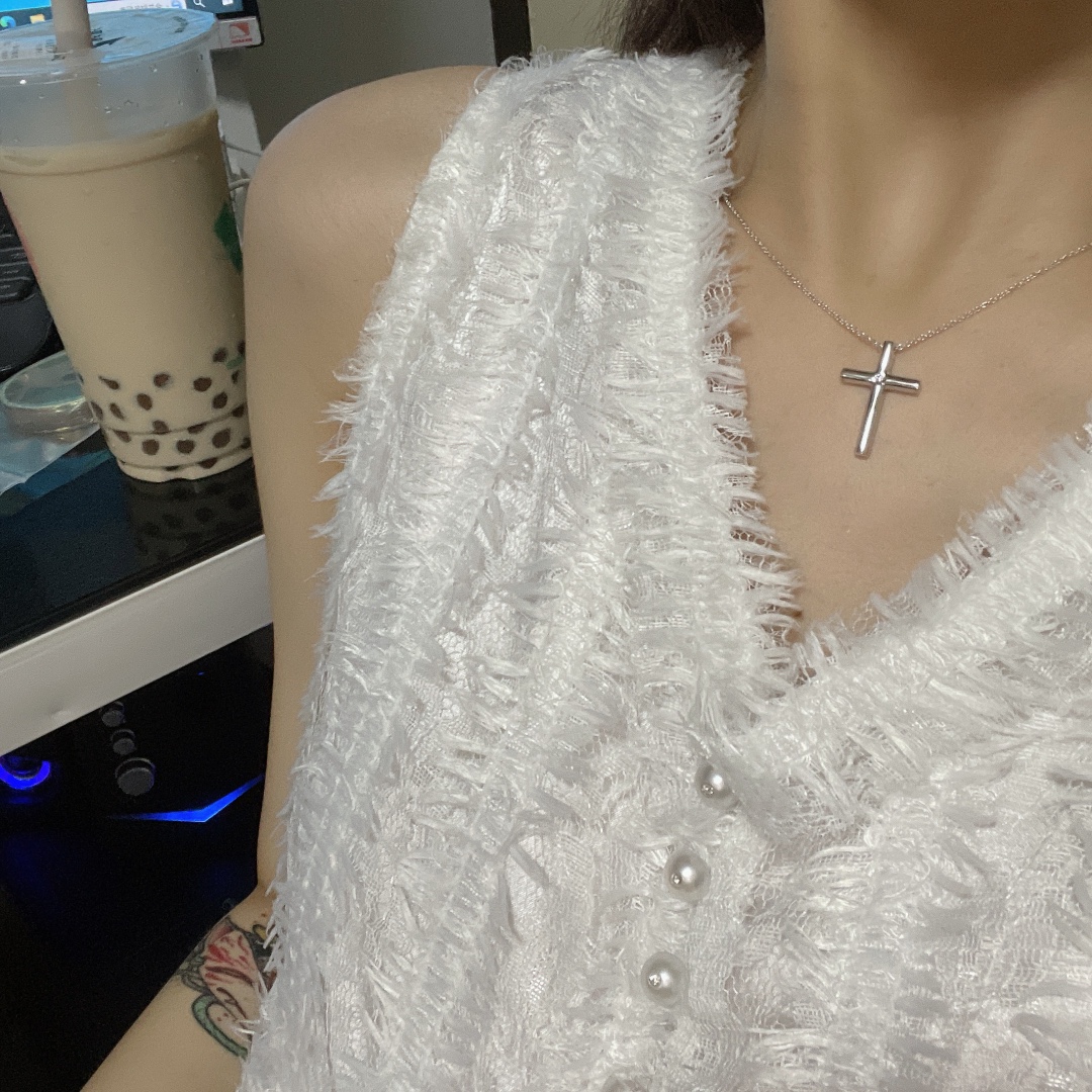 Tiffany & Co. Tiffany&Co. 纯银十字架锁骨项链