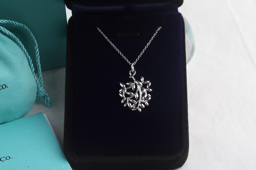 Tiffany & Co. Tiffany&Co.纯银 橄榄叶锁骨项链