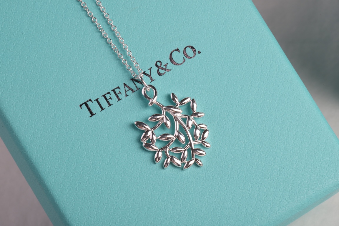 Tiffany & Co. Tiffany&Co.纯银 橄榄叶锁骨项链