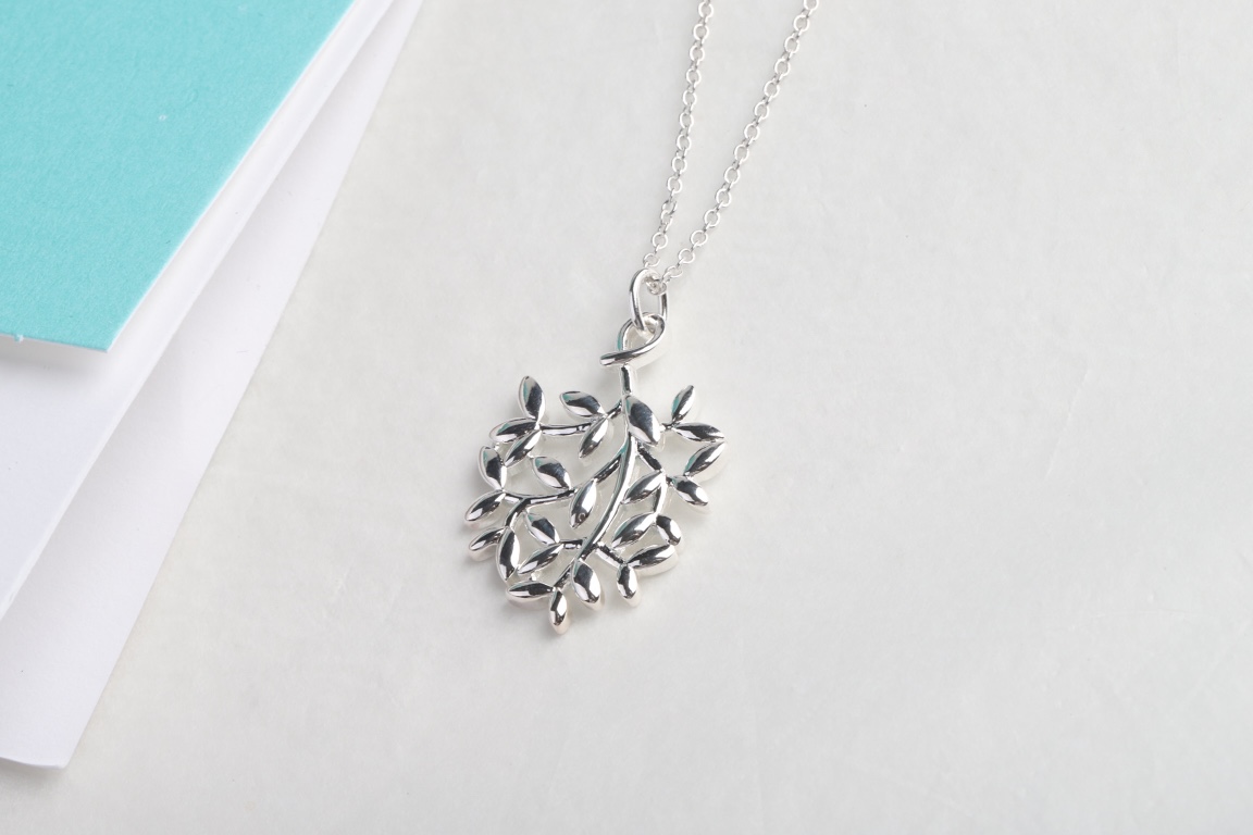 Tiffany & Co. Tiffany&Co.纯银 橄榄叶锁骨项链