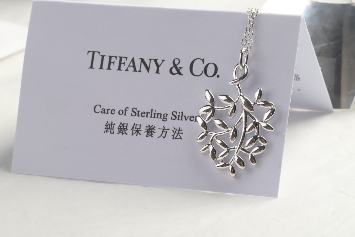 Tiffany & Co. Tiffany&Co.纯银 橄榄叶锁骨项链