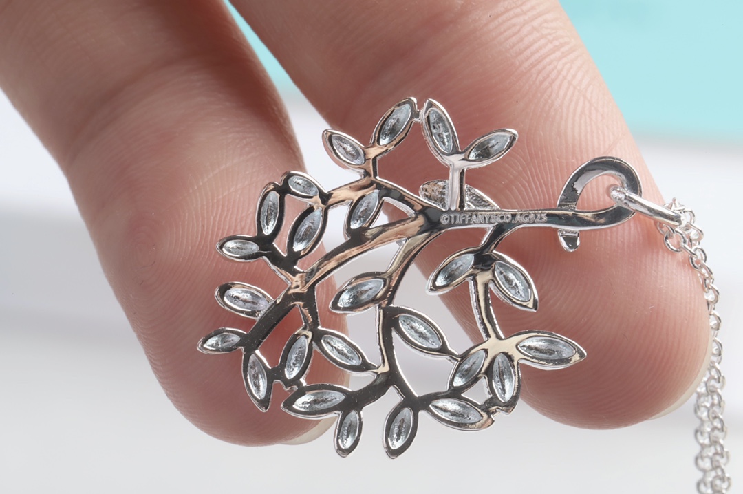 Tiffany & Co. Tiffany&Co.纯银 橄榄叶锁骨项链