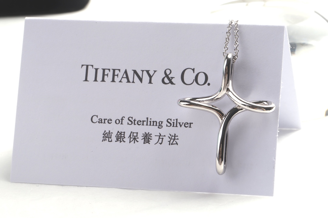 Tiffany & Co. Tiffany&Co. 纯银 十字架锁骨项链