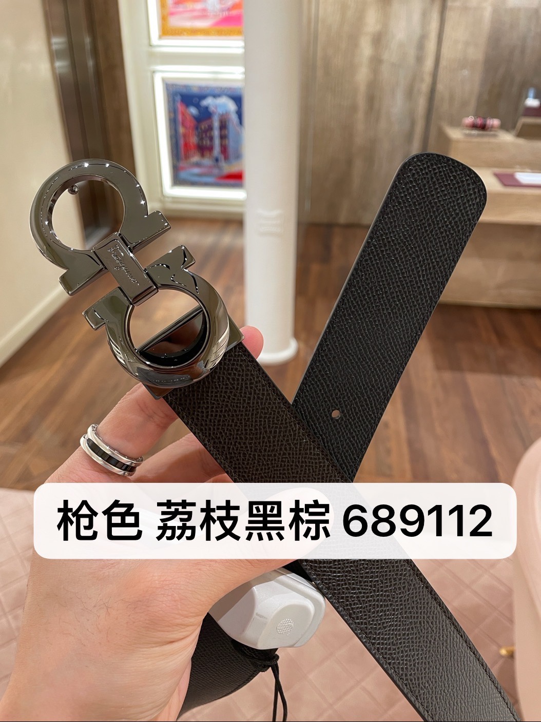Ferragamo 国现 Ferragamo菲拉格慕 男士皮带 枪色黑棕 双面可用，可自由裁剪 尺码更合身，附件