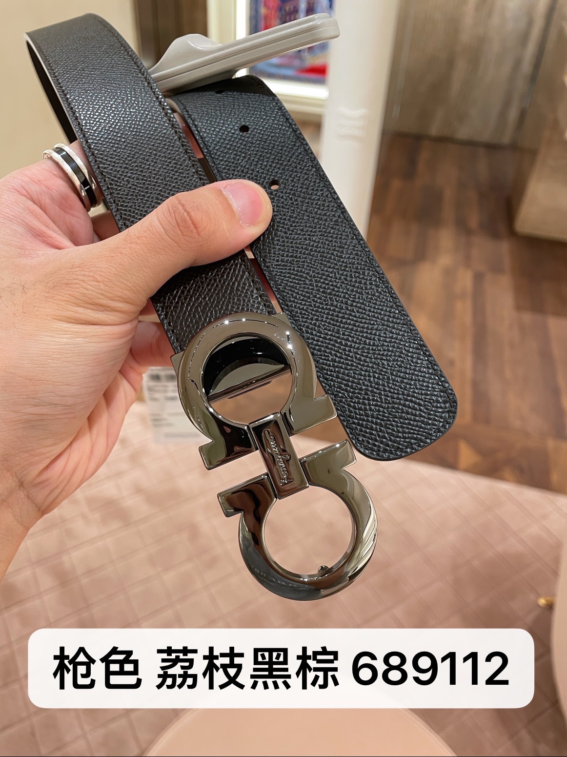 Ferragamo 国现 Ferragamo菲拉格慕 男士皮带 枪色黑棕 双面可用，可自由裁剪 尺码更合身，附件