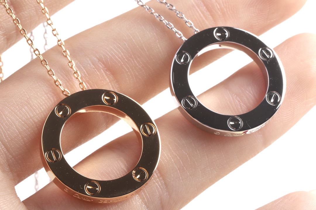 Cartier Cartier 玫瑰金色LOVE圆饼项链