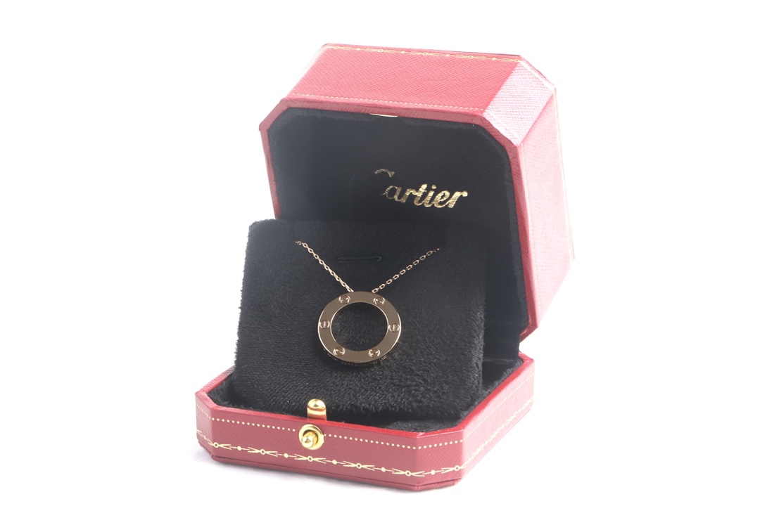 Cartier Cartier 玫瑰金色LOVE圆饼项链