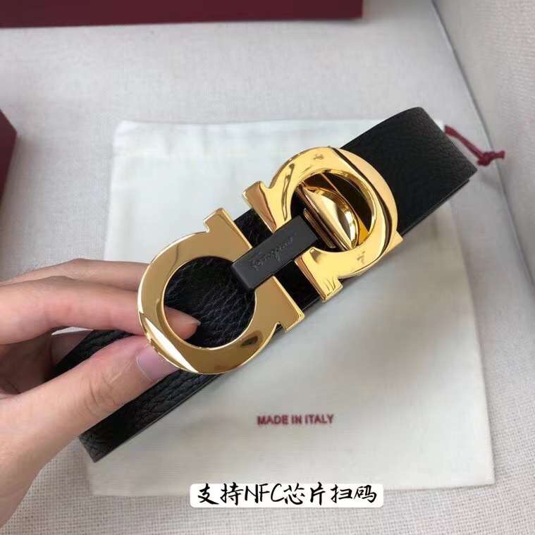 配专柜包装菲拉格慕35mm！海外代工厂出货采用双面自然甩头层牛皮风格现代为日常造型增姿添彩达到修身效果区