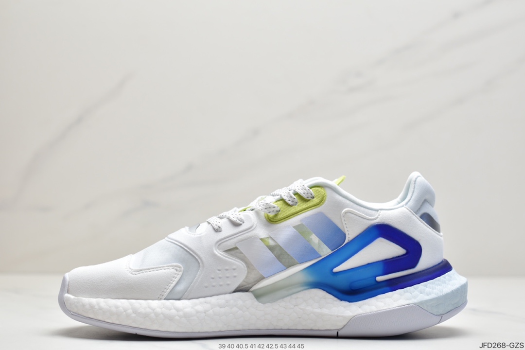 170 阿迪 三叶草 Originals 2020 Day Jogger Boost”Grey/Laser Reflectiv”2020版慢跑者系列高弹复古休闲运动跑鞋  GW4912