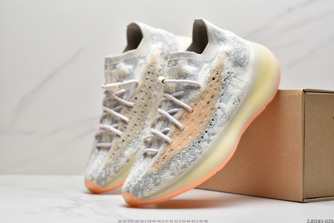 240 椰子380 蜜桃粉 adidas 三叶草 YEEZY BOOST 380 桃粉色外底包裹BOOS中底 GY2649