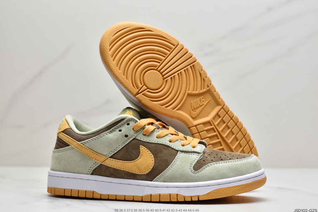 200 Nike SB Dunk Low SE”Dusty Olive”扣篮系列低帮休闲运动滑板板鞋“绿棕橙橄榄”DH5360-300