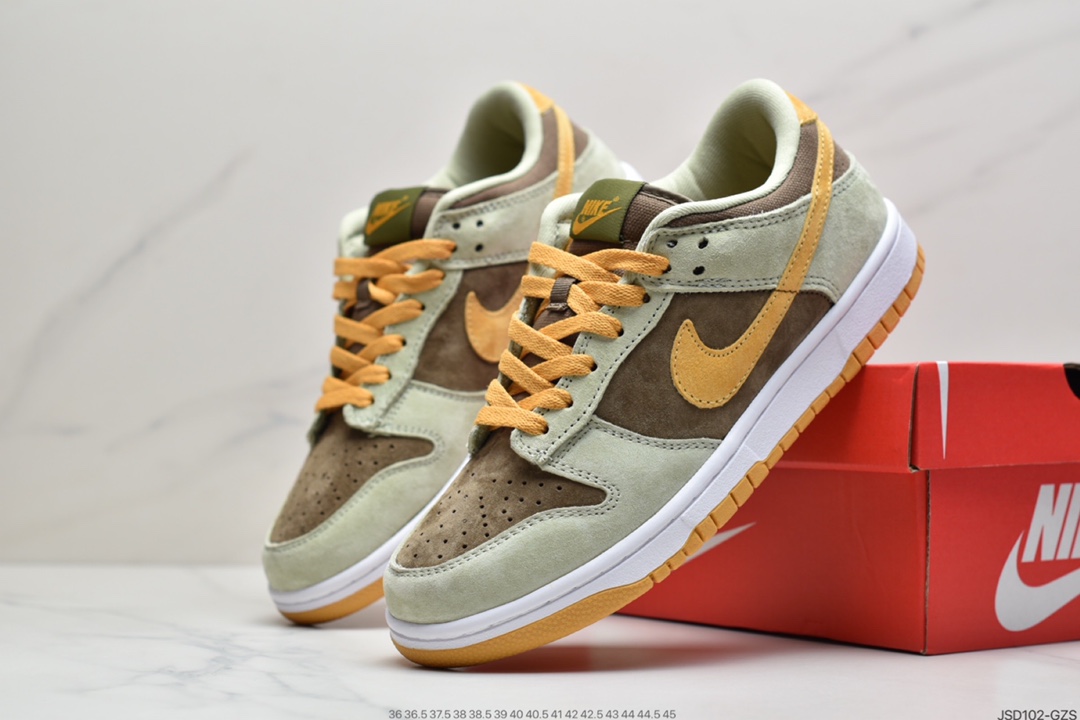 200 Nike SB Dunk Low SE”Dusty Olive”扣篮系列低帮休闲运动滑板板鞋“绿棕橙橄榄”DH5360-300