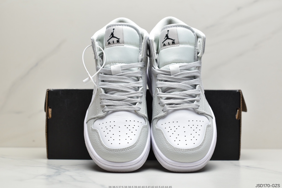 200 NIKE Air Jordan 1 Retro Mid”White Camo”AJ1 休闲运动篮球鞋“白灰迷彩”DC9035-100