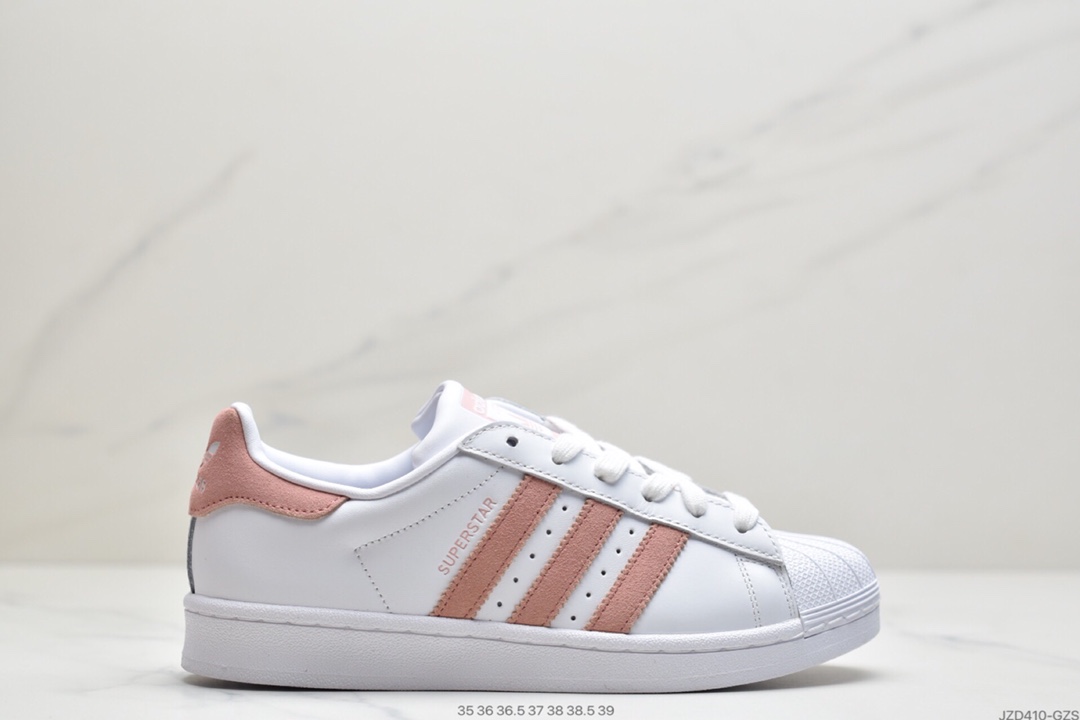 140 阿迪达斯Adidas Superstar 稀有薄荷绿马卡龙 三叶草贝壳头男女休闲鞋 正确蓝底  CG5461