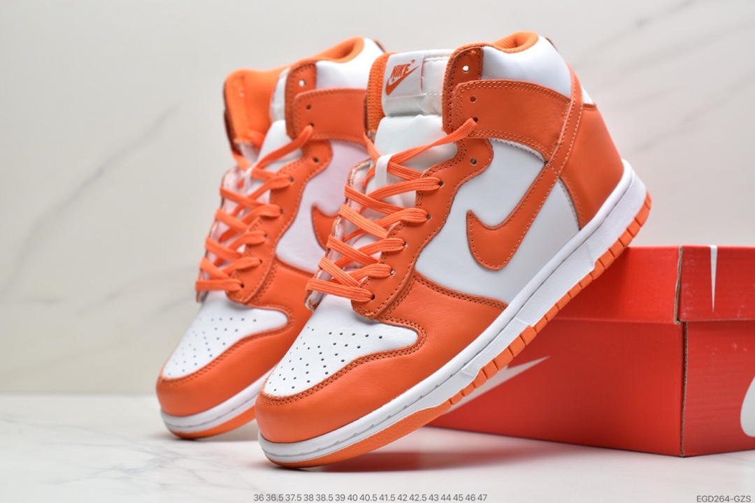 400 耐克Nike SB Dunk High 白橘配色  Dunk SB顾名思义具有经典的Dunk血缘 DD1399-101